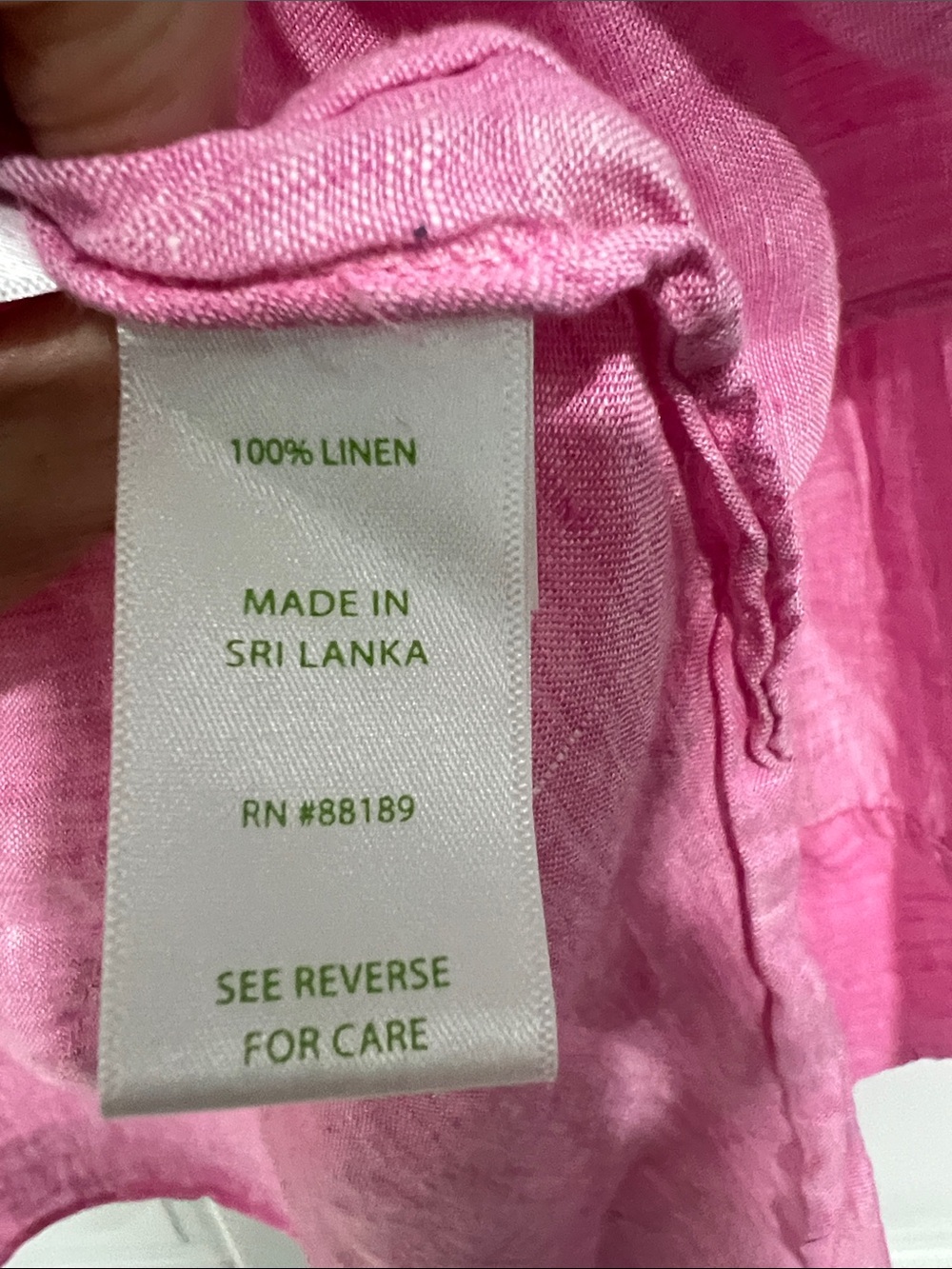 Lilly Pulitzer Rose-Pink Linen Button Down - Picture 3 of 5